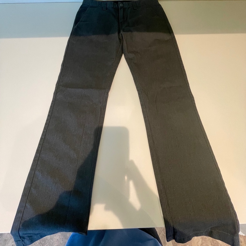 Volcom Boys Frickin Charcoal Chino Pants, Size 28